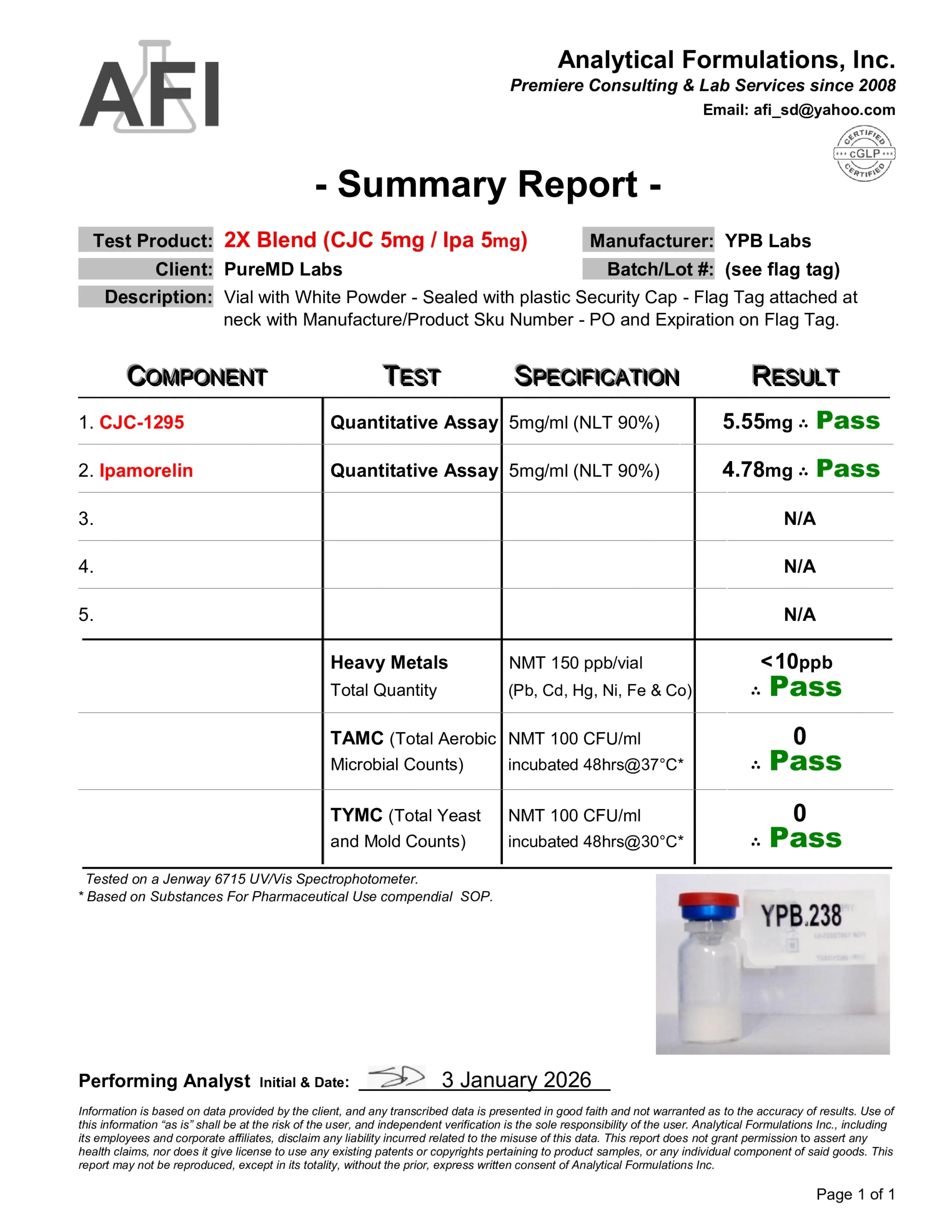 2X Blend CJC-1295 Without DAC (5mg) / Ipamorelin (5mg) - Image 2